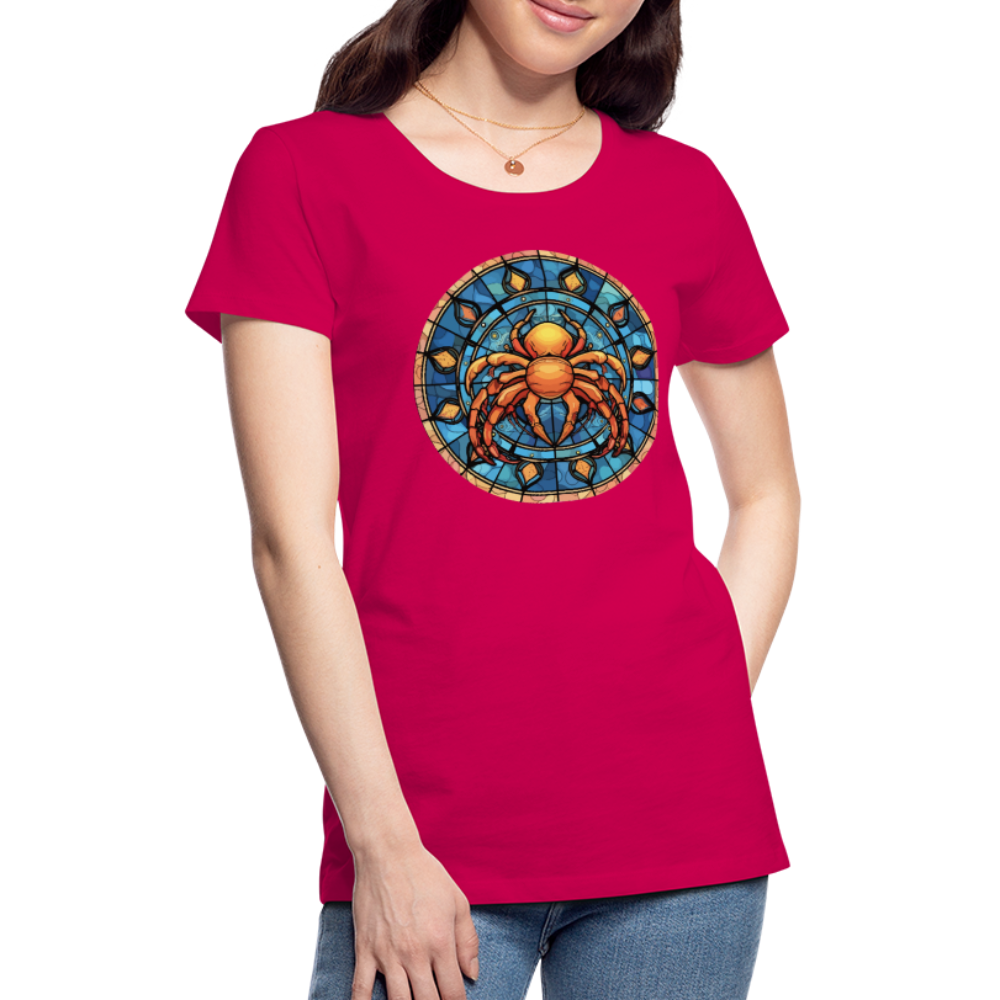 Women’s Mosaic Cancer Premium T-Shirt - dark pink