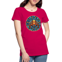 Thumbnail for Women’s Mosaic Cancer Premium T-Shirt - dark pink