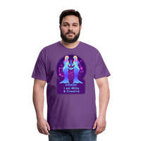 Thumbnail for Men's Neon Gemini Premium T-Shirt - purple