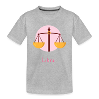 Thumbnail for Kid’s Astro Toon Libra Premium Organic T-Shirt - heather gray