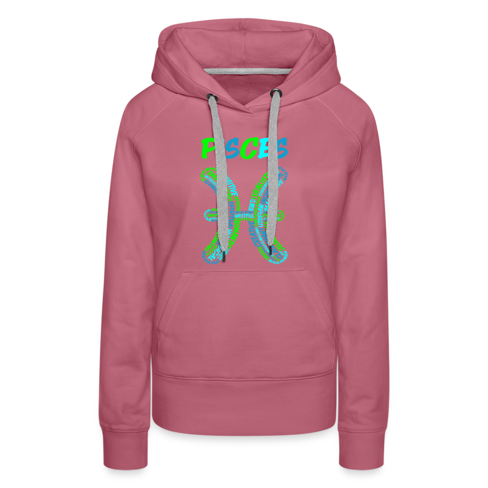 Women's Power Words Pisces Premium Hoodie - mauve