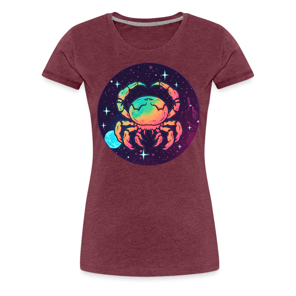 Women’s Mystic Cancer Premium T-Shirt - heather burgundy