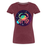 Thumbnail for Women’s Mystic Cancer Premium T-Shirt - heather burgundy