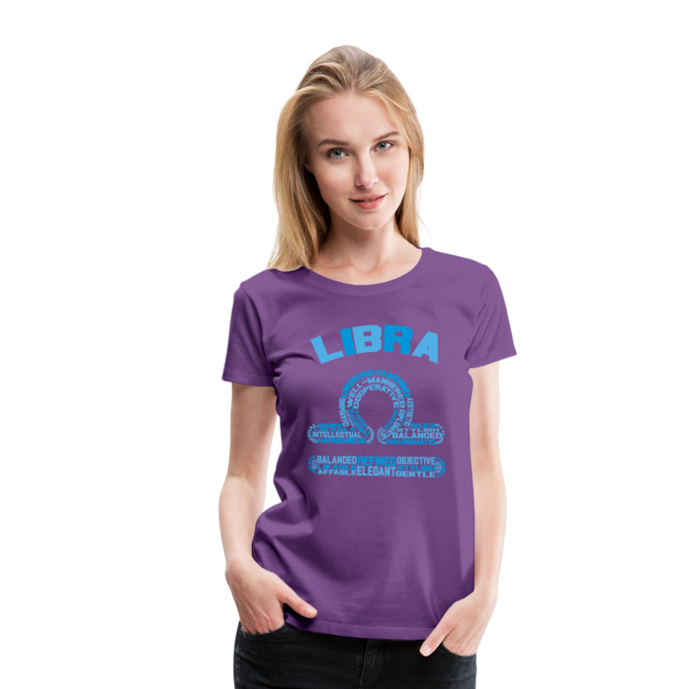 Women's Power Words Libra Premium T-Shirt - purple