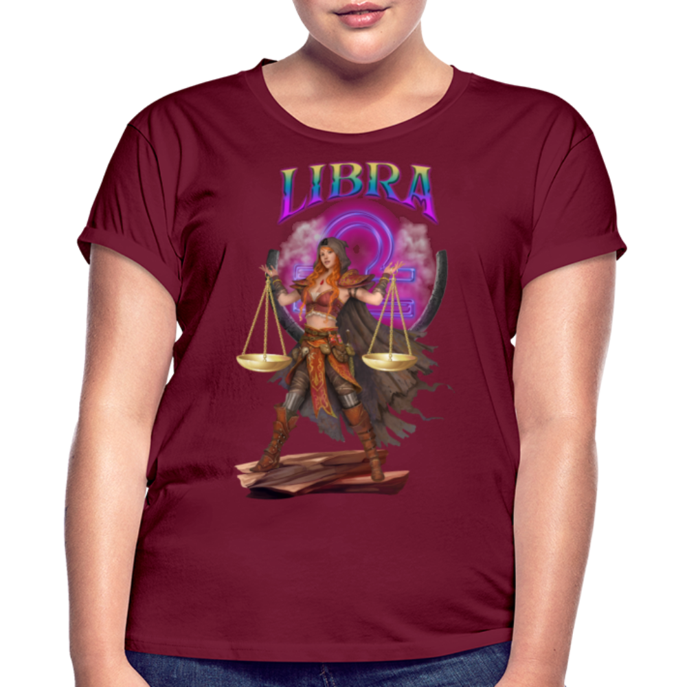 Women's Astral Libra Relaxed Fit T-Shirt - burgundy