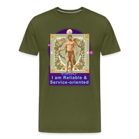 Thumbnail for Men's Mythical Virgo Premium T-Shirt - olive green