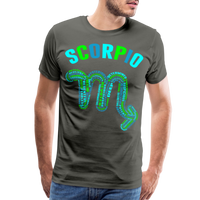 Thumbnail for Men's Power Words Scorpio Premium T-Shirt - asphalt gray