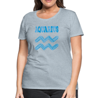 Thumbnail for Women's Power Words Aquarius Premium T-Shirt - heather ice blue