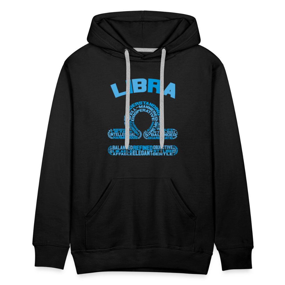 Men's Power Words Libra Premium Hoodie - black