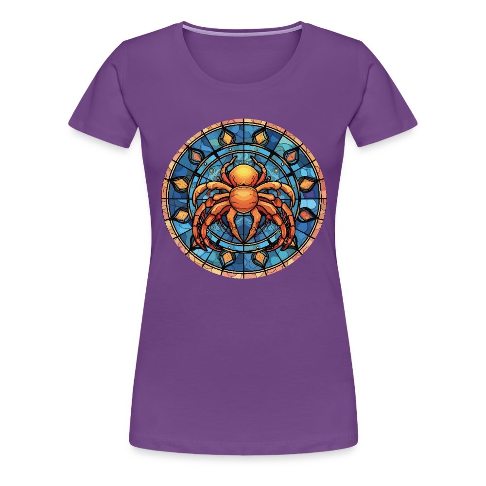 Women’s Mosaic Cancer Premium T-Shirt - purple