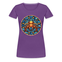 Thumbnail for Women’s Mosaic Cancer Premium T-Shirt - purple