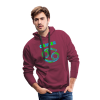 Thumbnail for Men's Power Words Cancer Premium Hoodie - burgundy