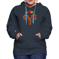 Thumbnail for Women's Power Words Aries Premium Hoodie - navy