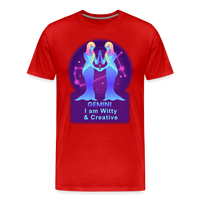 Thumbnail for Men's Neon Gemini Premium T-Shirt - red