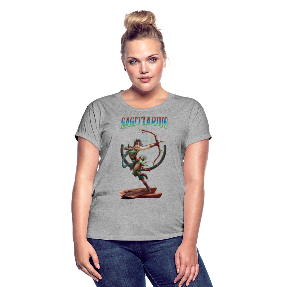 Women's Astral Sagittarius Relaxed Fit T-Shirt - heather gray