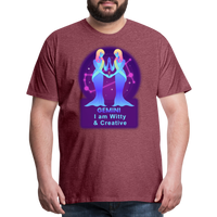 Thumbnail for Men's Neon Gemini Premium T-Shirt - heather burgundy