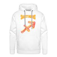 Thumbnail for Men's Power Words Sagittarius Premium Hoodie - white