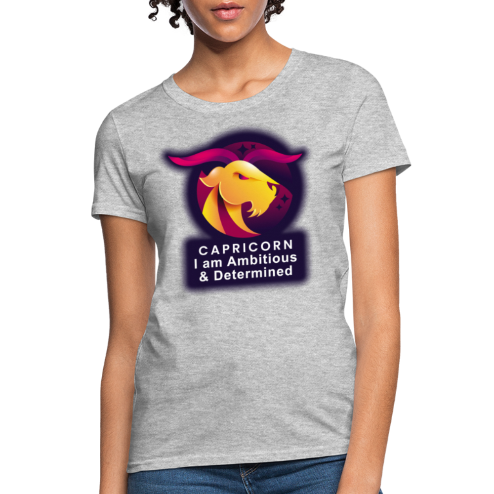 Women's Glow Capricorn T-Shirt - heather gray