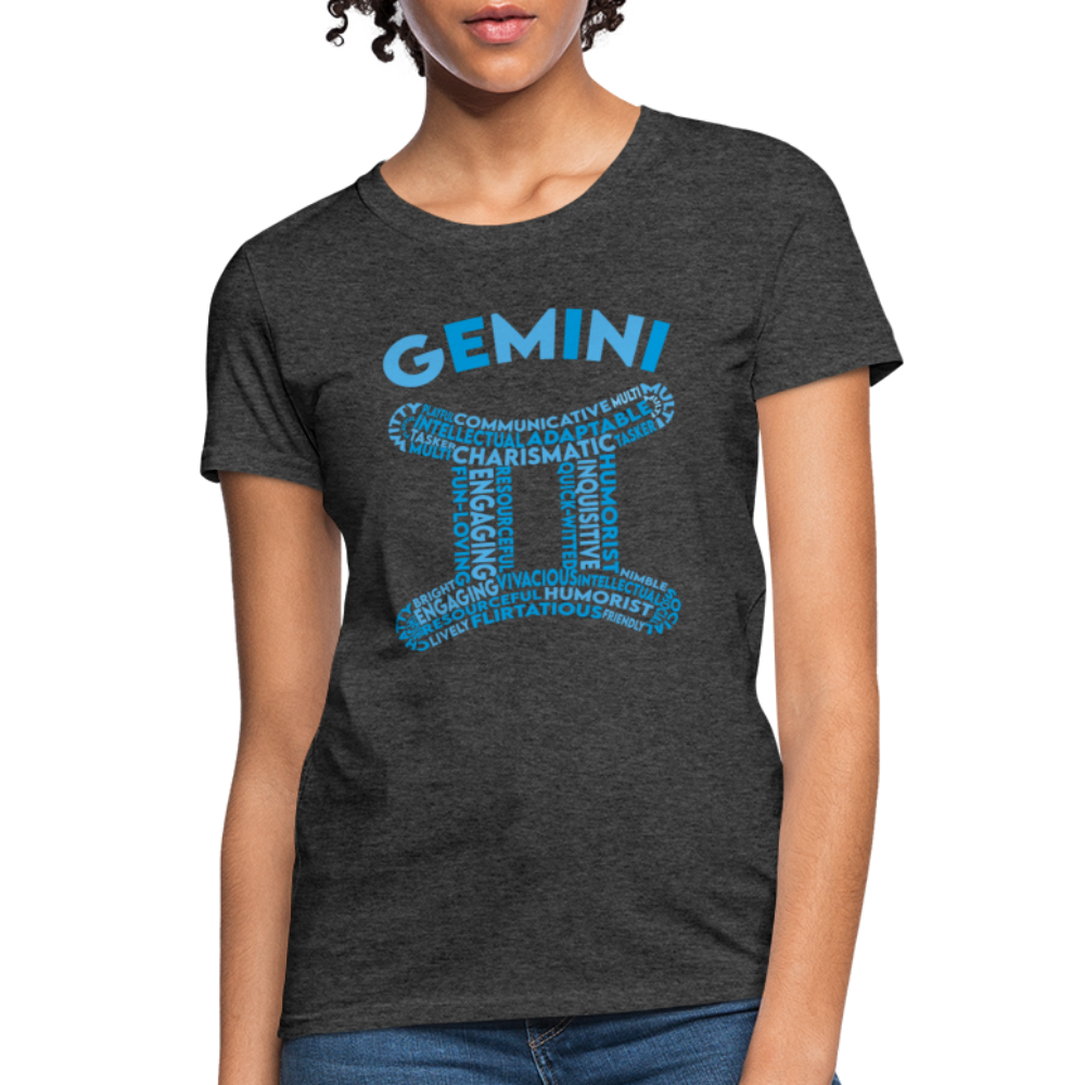 Women's Power Words Gemini T-Shirt - heather black