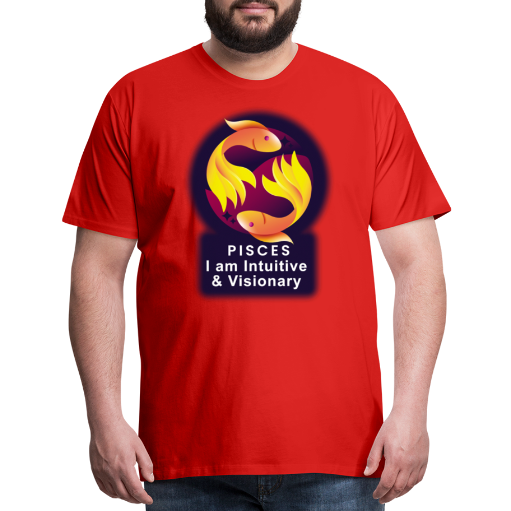 Men's Glow Pisces Premium T-Shirt - red