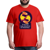 Thumbnail for Men's Glow Pisces Premium T-Shirt - red