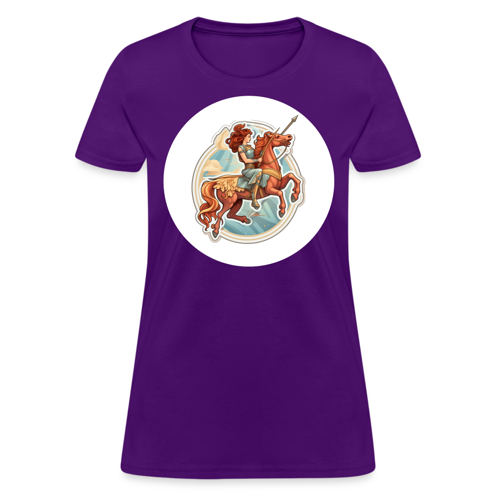 Women's Symbol Sagittarius T-Shirt - purple