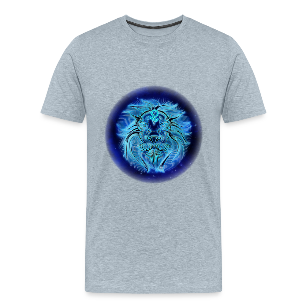 Men's Leo Premium T-Shirt - heather ice blue