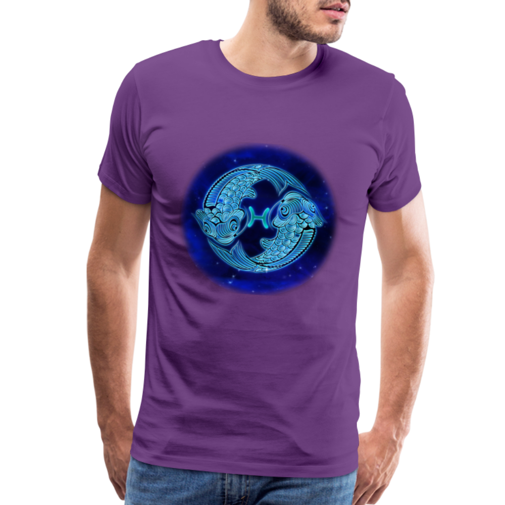 Men's Pisces Premium T-Shirt - purple