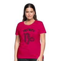 Thumbnail for Women's Power Words Capricorn Premium T-Shirt - dark pink