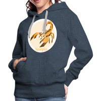 Thumbnail for Women’s Mosaic Scorpio Premium Hoodie - heather denim