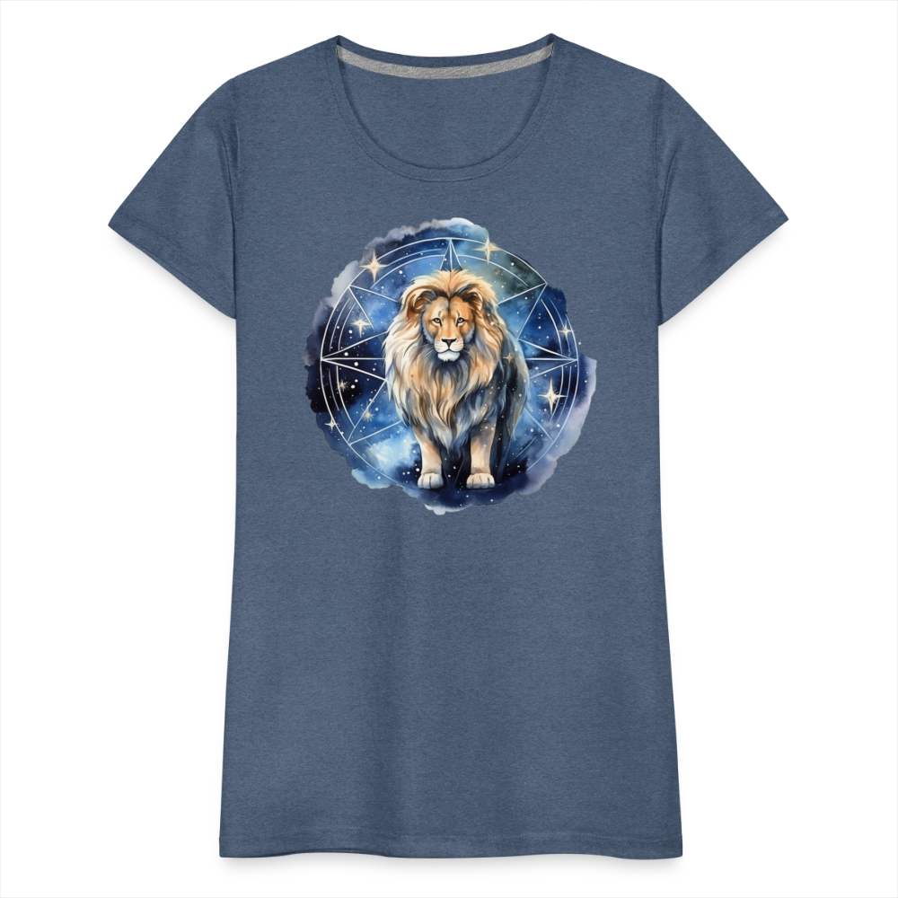 Women's Mythical Words Leo Premium T-Shirt - heather blue