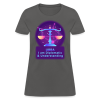 Thumbnail for Women's Neon Libra T-Shirt - charcoal