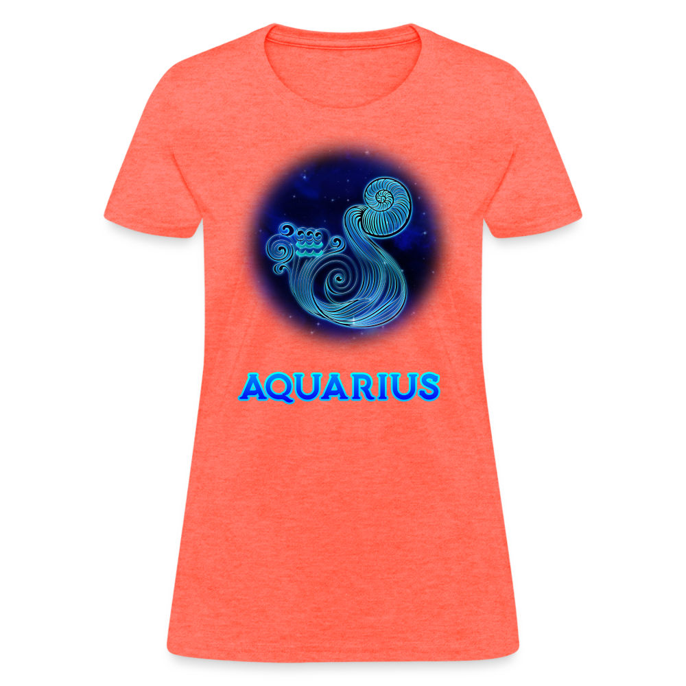 Women's Stellar Aquarius T-Shirt - heather coral