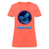 Thumbnail for Women's Stellar Aquarius T-Shirt - heather coral