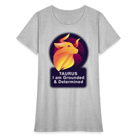 Thumbnail for Women's Glow Taurus T-Shirt - heather gray