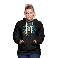 Thumbnail for Women’s Mosaic Capricorn Premium Hoodie - charcoal grey