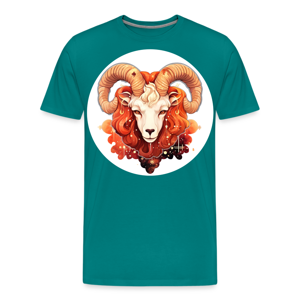 Men's Symbol Aries Premium T-Shirt - teal