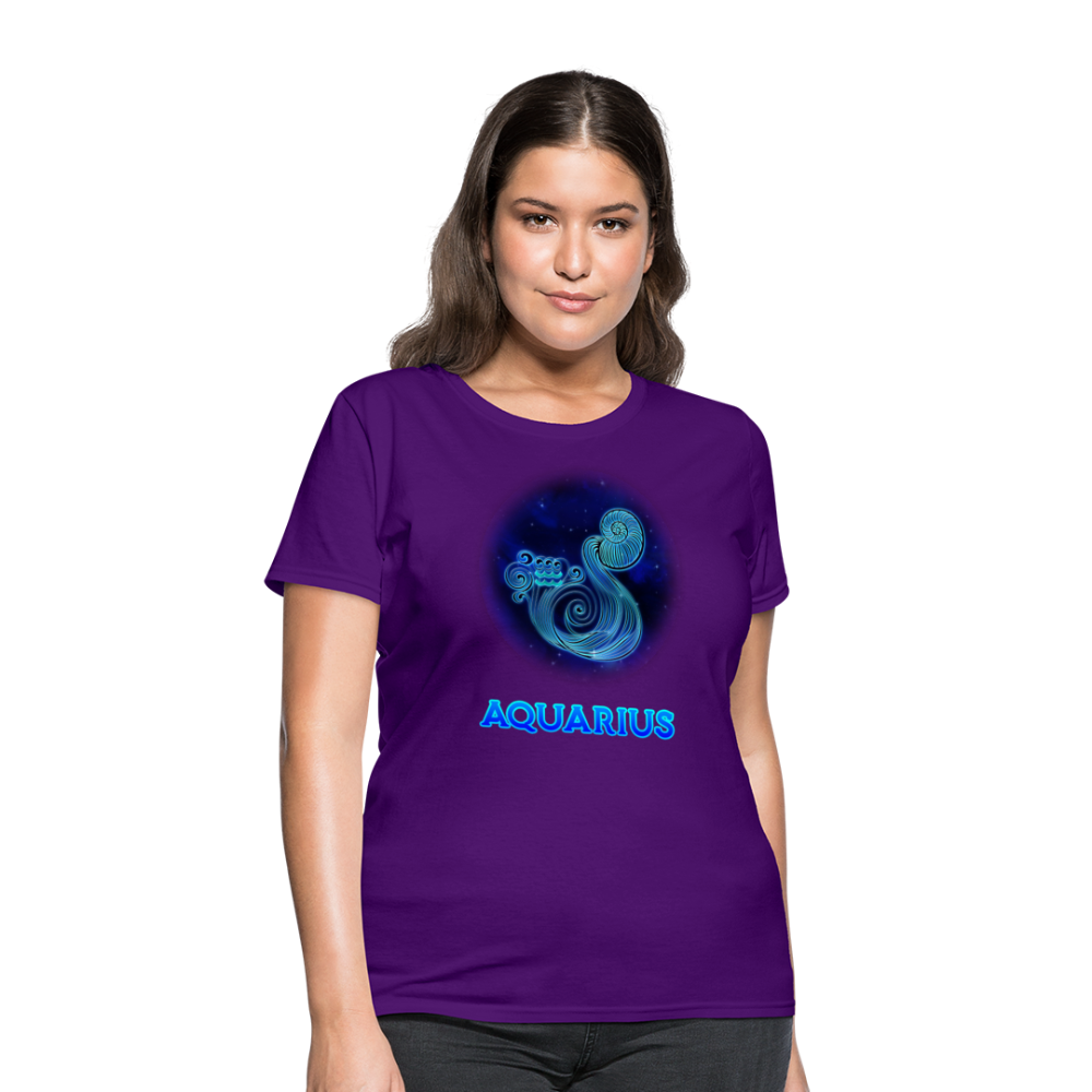 Women's Stellar Aquarius T-Shirt - purple