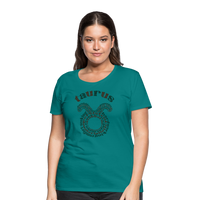 Thumbnail for Women's Power Words Taurus Premium T-Shirt - teal