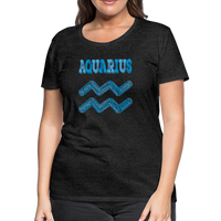 Thumbnail for Women's Power Words Aquarius Premium T-Shirt - charcoal grey