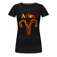 Thumbnail for Women's Power Words Aries Premium T-Shirt - black