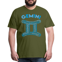 Thumbnail for Men's Power Words Gemini Premium T-Shirt - olive green