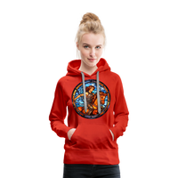 Thumbnail for Women’s Mosaic Sagittarius Premium Hoodie - red