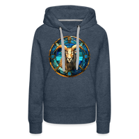 Thumbnail for Women’s Mosaic Capricorn Premium Hoodie - heather denim