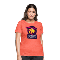 Thumbnail for Women's Glow Capricorn T-Shirt - heather coral