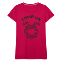 Thumbnail for Women's Power Words Taurus Premium T-Shirt - dark pink