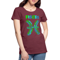 Thumbnail for Women's Power Words Pisces Premium T-Shirt - heather burgundy