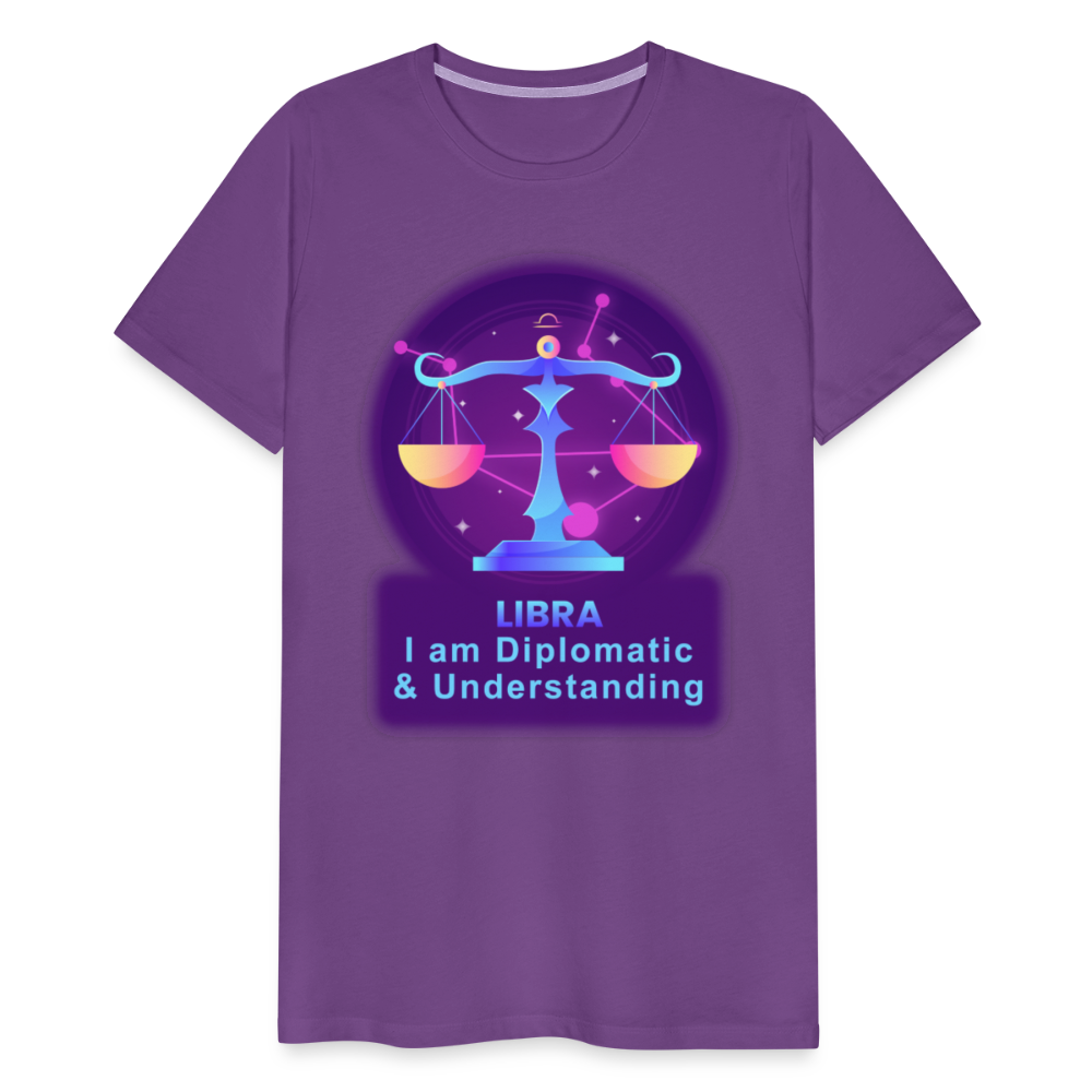 Men's Neon Libra Premium T-Shirt - purple