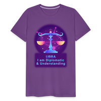 Thumbnail for Men's Neon Libra Premium T-Shirt - purple