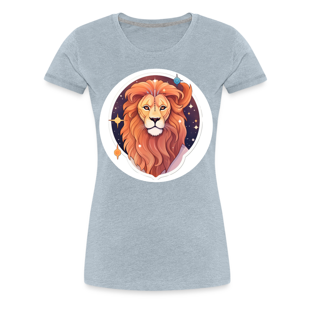 Women's Symbol Leo Premium T-Shirt - heather ice blue